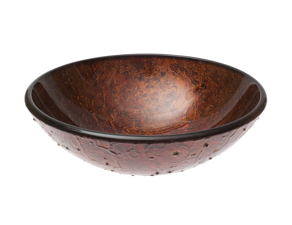 Speckled Red Copper Glass Sink